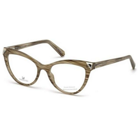 NWT Swarovski SK5268 Light Brown Round 51mm Eyeglasses main image 4